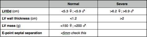 lv dilation echo criteria